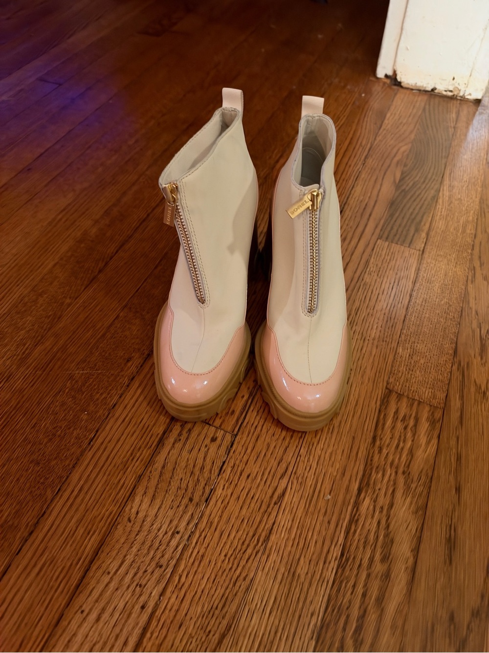 Sorel Brex Heel Zip Blush Front-Zip Platform Ankle Boots